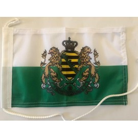 Saxony Kingdom Flag 40 x 60 cm Premium Quality Boat Flag Motorcycle Flag Professional Quality