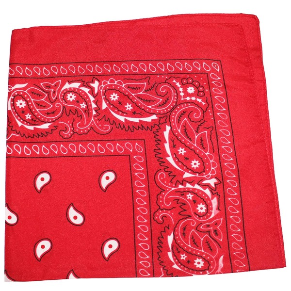 Pack of 5 X-Large Paisley Cotton Printed Bandana - 27