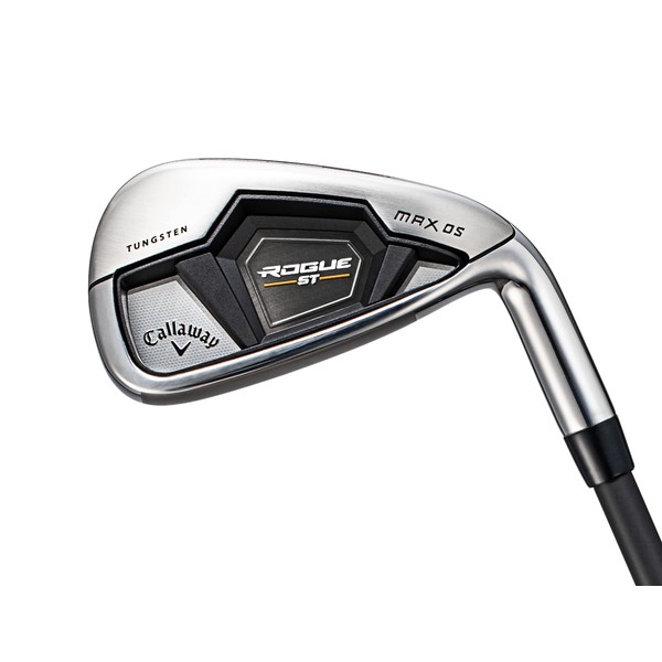 Callaway Right Wedge ROGUE ST MAX OS IRONS (AW, 46 Degree, N.S.PRO Zelos 7(S), S, 35.5 Inches, D1, Tone, Steel) Men's Silver