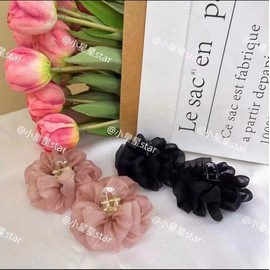 Elegant Beach Rose Claw Hair Clip Hairpin Peach Blossom Powder Pair 10ea