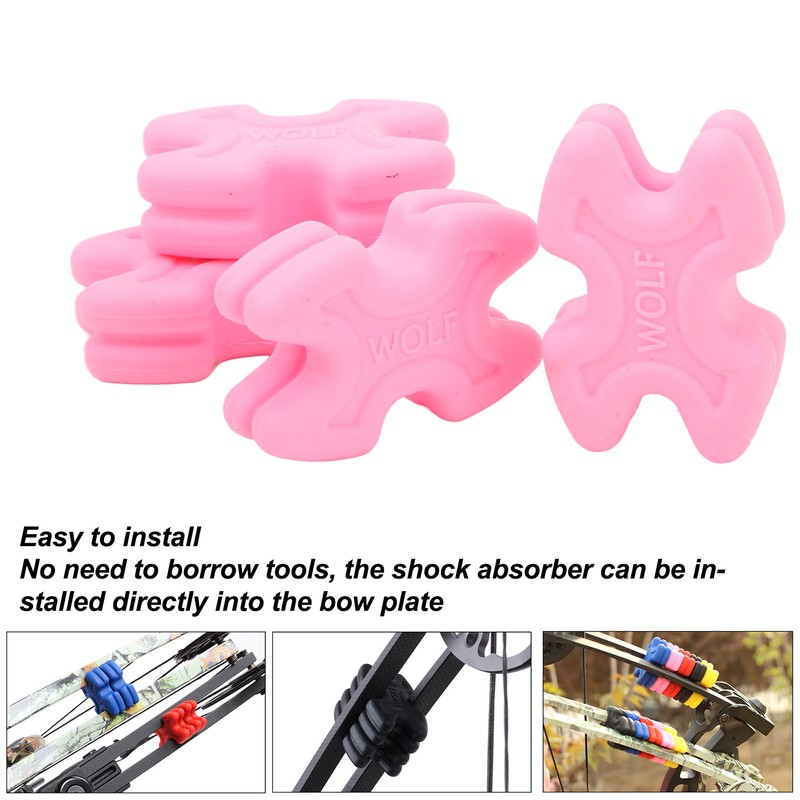 4pcs Bow Limb Dampener Wear Resistant Rubber Reducing Noise Vibration