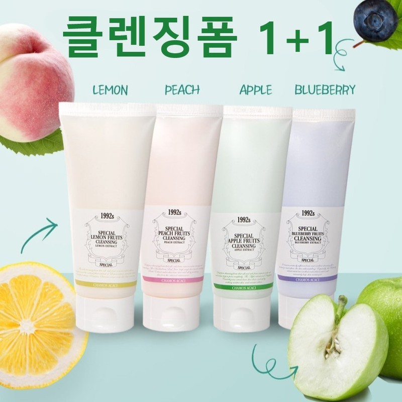 Chamos 1+1 Special Fruit Cleansing Foam 125ml Rich foam pore
