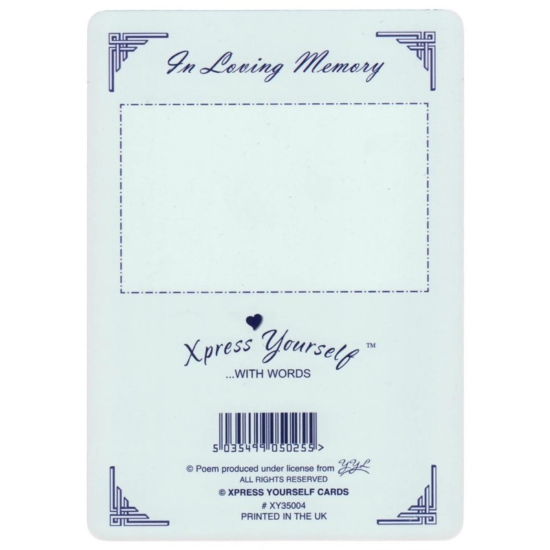 Xpress Yourself Loving Memory Graveside Memorial Card & Holder 5.75