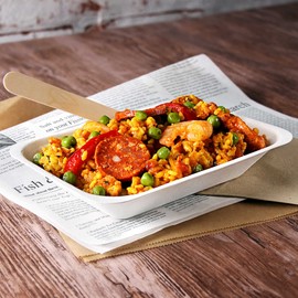 Vegware Biodegradable Sugarcane Chip Tray 7 x 5inch Pack of 50