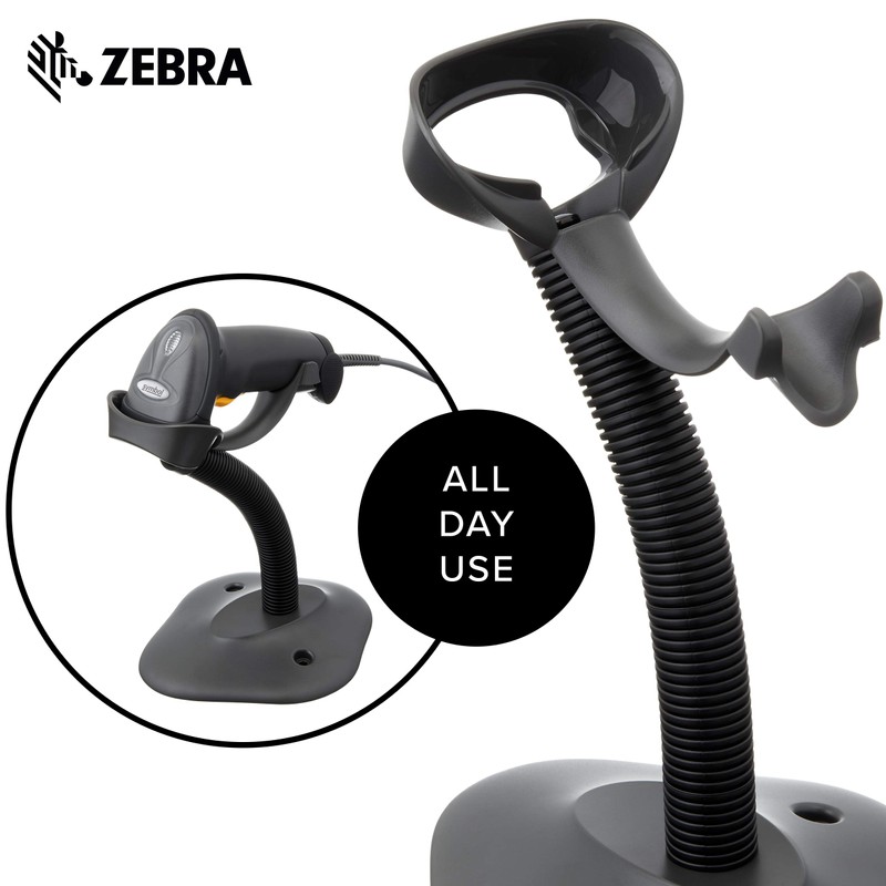 Zebra Gooseneck Stand for LS2208 Series Handheld Scanner Twilight Black