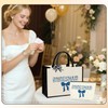 3 Pcs Bride Wedding Tote Bag with Makeup Bag and
