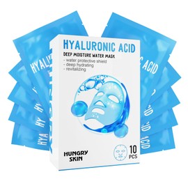 HUNGRY SKIN Face Masks Skincare - Cloth Sheet Face Mask With Hyaluronic Acid for Women, Moisturizing & Deep Hydration, Lightweight Non-Slip Design, Suitable for All Skin Types