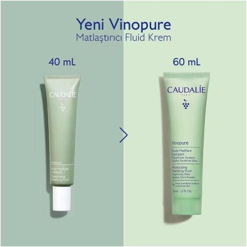 Caudalie Vinopure Fluido Matificante Hidratante - 60 mL