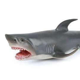 SmilerSmile Simulated Ocean Big Animal, One pc 15Inch Soft Filled Rubber Sea Educational Toys (Great White Shark)