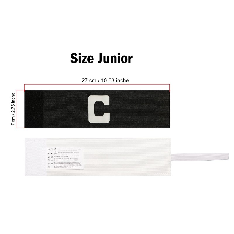 WISEPLAYERFC Football Captain's Armband - 2 Captain's Bands in White