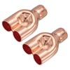 MECCANIXITY Tee Y Type Copper Fitting Welding Joint Split Union
