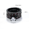 ringcolor Couple Rings Black and Red His and Her Rings