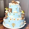 Decoración para tartas de oso con letras de bebé, decoración