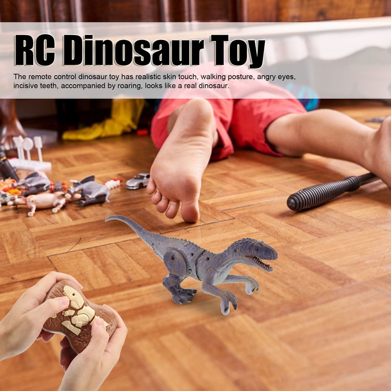 Remote Control Dinosaur Model 2.4G Realistic Walking Roaring Educational RC