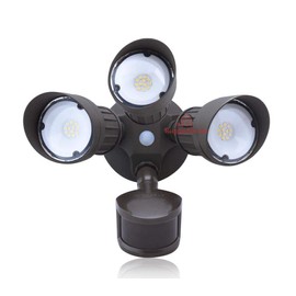 30 Watt LED Motion Sensor Flood Light – Bronze Color – 2,600 Lumen – Wide 180 Degree Motion Sensor – 5000K Bright White – 20 yr LED Motion Flood Light - LED Motion Sensor Light Outdoor