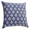 LR Home Polyfilled Throw Pillow, 20" x 20", Indigo Blue/White