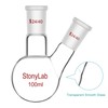 StonyLab Glass 100ml Heavy Wall 2 Neck Round Bottom Flask