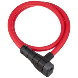 ABUS 5510K PRIMO Bicycle Lock, Road Bike Keys, Cable Lock, 70.9 inches (180 cm), Red