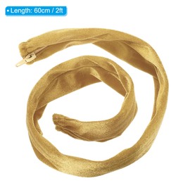 PATIKIL 2ft Lamp Chain Cover, Chain Protective Sleeve Washable with Zipper for Chandelier Lighting Wires Swing Light Fixture, Gold Tone