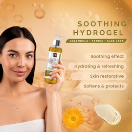 Pili Natural Hydrogel | Face and body Skin Soothing Gel with Arnica, Calendula, Centella Asiatica and Aloe Vera extracts | Natural Moisturizer | Parabens and Alcohol Free | 8.8 oz