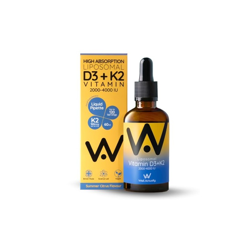 Liposomal Vitamin D3 4000 IU + K2 MK-7 160mcg Liquid