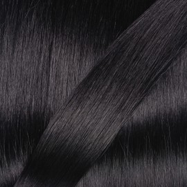 hair2heart Extensions Echthaar Bondings Gewellt - 25 Strähnen 1g 50cm 2/0 schwarz