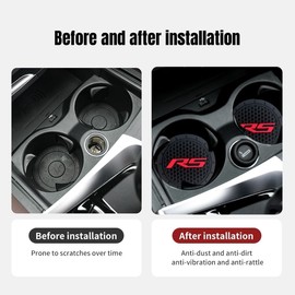 2Pcs Car Cup Holder Coaster for Camaro RS Accessories Auto Anti Slip Cup Holder Insert Coaster Car Interior Accessories (RS)