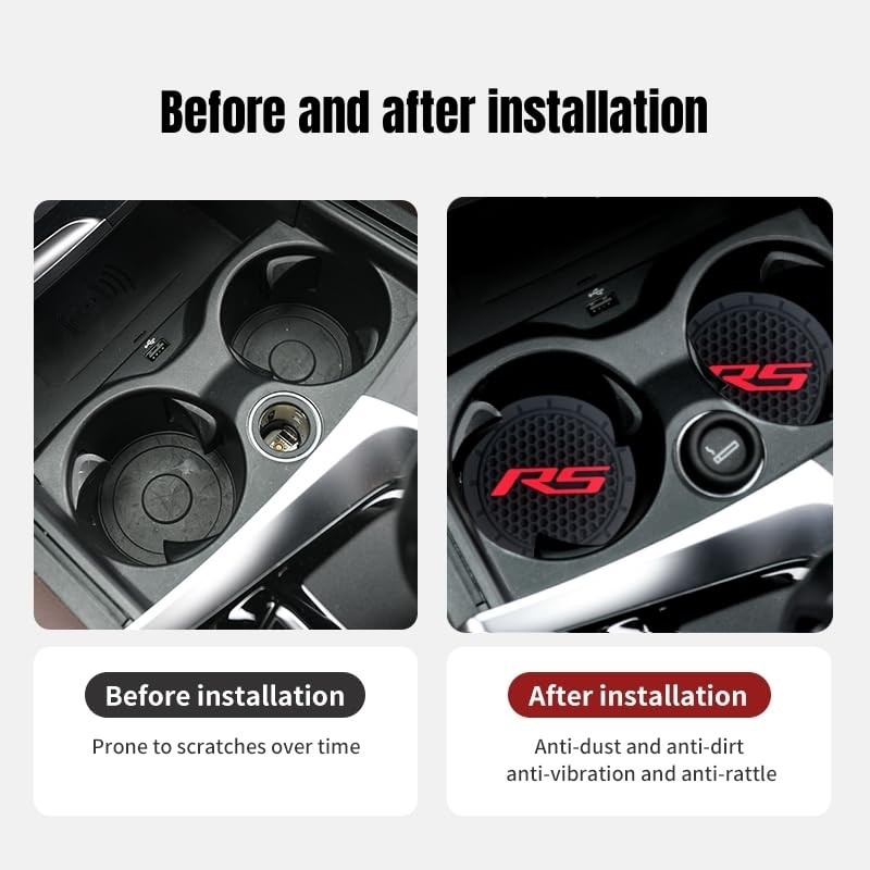 2Pcs Car Cup Holder Coaster for Camaro RS Accessories Auto