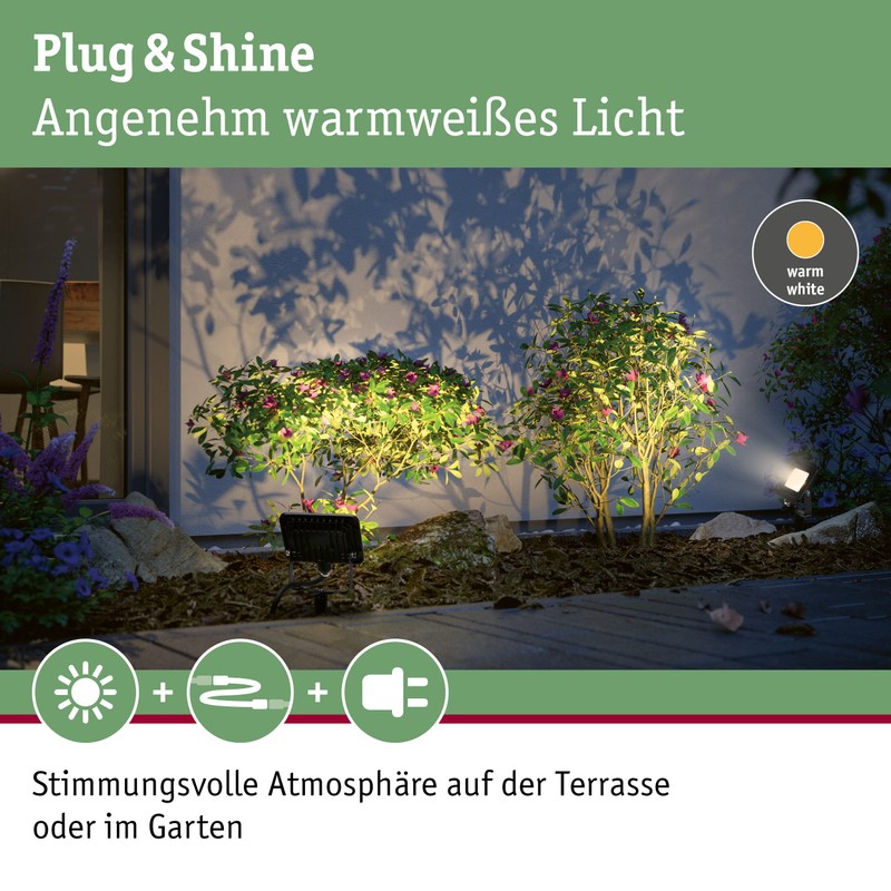 Paulmann Plug & Shine 94574 LED Outdoor Light Garden Spotlight
