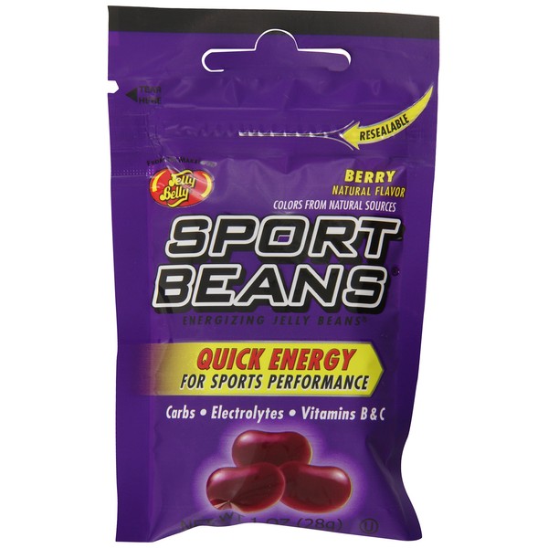 Jelly Belly Sport Beans, Berry Energizing Jelly Beans, 1-Ounce Bags (Pack of 24)