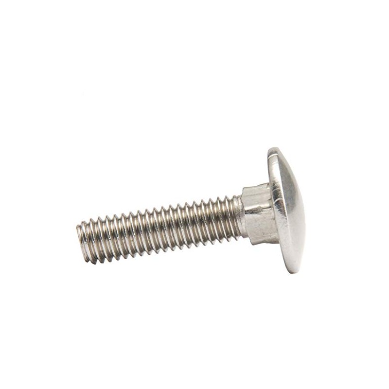 Set of 4 Square Carriage Bolts Stainless Steel M12 x
