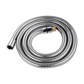Hibbent 16mm (Outer)/10mm(Inner) Large Bore Shower Hose 1.75m -Supper Low Water Pressure Boosting Shower Hoses with Chrome, Universal Anti-Kink and Leak-Proof