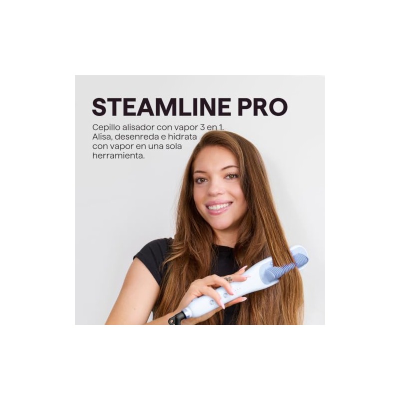 Wavytalk Steamline Pro cepillo alisador vapor, suave y menos daño