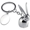 SILBERKANNE Rabbit Key Ring 10 x 3 cm with Plate
