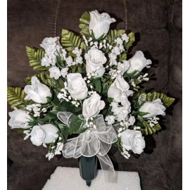 Cemetery Flowers, Cemetery Grave Decorations in Holder