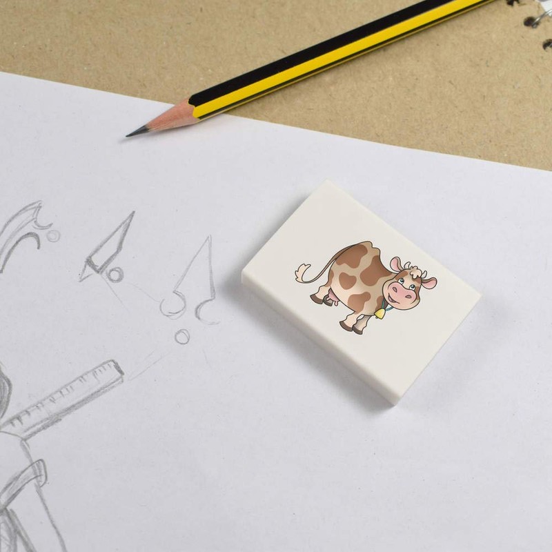 2 x 45mm 'Happy Cow' Erasers/Rubbers (ER00023061)