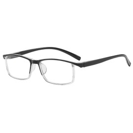 Suertree Myopia Glasses Lightweight Myopia Glasses Fashion Distance Glasses for Women Men Black and Transparent -1.0