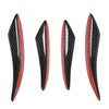 6Pcs Front Bumper Lip Spoiler Anti Collision Carbon Fiber Side