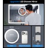 Gospire Upgraded Heated Shower Mirror Fogless for Shaving, 5000mAh Battery