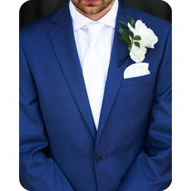 boxed-gifts Clip on Ties for Men - Premium White Solid Color Clip on Tie