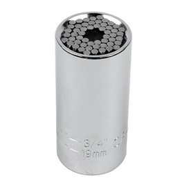 Jazooli Universal Grip Socket Wrench Hand Ratchet Spanner Drill Adapter Magic Metal Strong Gadget DIY Handyman Multipurpose Tool Fits Bolt Head Sizes 7mm - 19mm