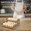 Uibyriy 2-Tier Wooden Egg Holder for 36 Eggs, Wooden Egg