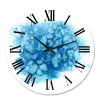 Designart 'Blue Turquoise Cloud Abstract' Modern wall clock - 36