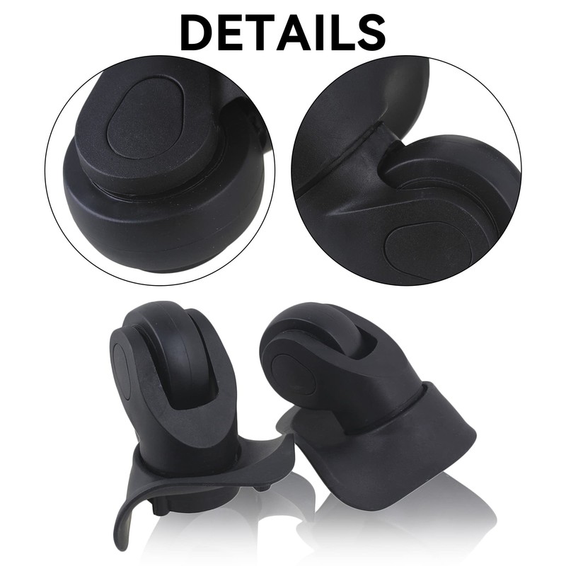 SHANOER 1 Pair Replacement Wheels for Luggage 360 Swivel Suitcase