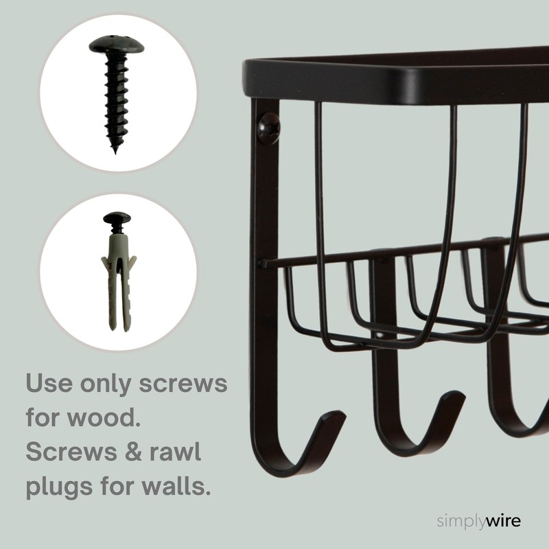 simplywire – Letter and Key Holder - Wall Mounted –