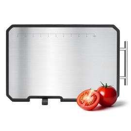 Multifunctional Titanium Cutting Board 100% Pure Titanium Cutting Boards for Kitchen, Dishwasher Safe Double-Sided Metal Chopping Board for Home Kitchen Gifts for Women Wife. (Medium)