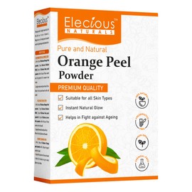 Elecious Orange Peel Powder for Skin and Face No Chemical, No Preservative Help in Tan Removal, Face Cleansing and Make Skin Glowing 200gm