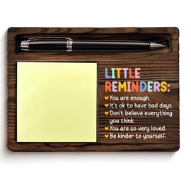Encouragement Sticky Note Holder Mental Health Gifts for Women, Positive Affirmations Little Reminders Post it Note Dispenser for Office Cubicle Desk Decor