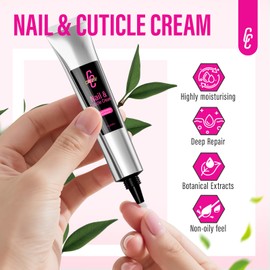 CHUCHU Cuticle Repair Cream for Nail Care: Botanicals Strengthener for Dry, Cracked Nails & Hangnails - Fast Absorbing Treatment for Gel Manicure Lovers -15g Non-Greasy Nail Cream