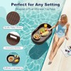 Devoko Floating Pool Tray Large PE Rattan Pool Serving Bar,